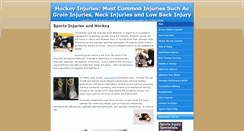 Desktop Screenshot of hockeyinjuries.and-more-online.com